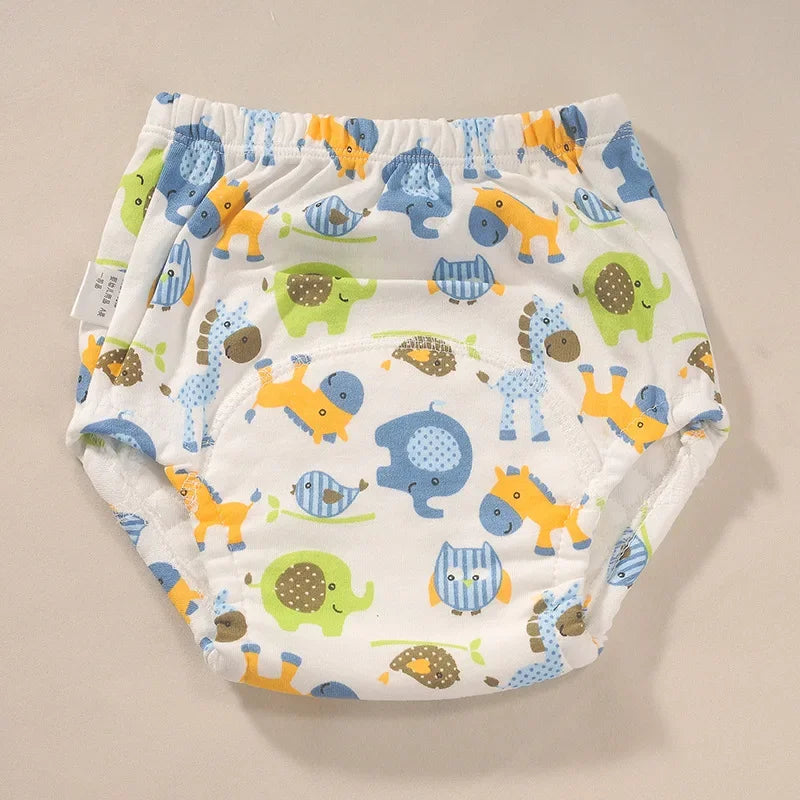 Baby Waterproof Reusable Training Pants Cute Cotton Baby Diaper Infant Shorts Nappies Panties Nappy Changing Underwear Cloth New