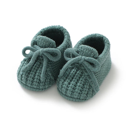 Infant Baby Shoes Knitted Newborn Boys Girl Footwear Fashion Solid Shallow Boots Shallow Kid 0-18M Clothing Accessories Handmade