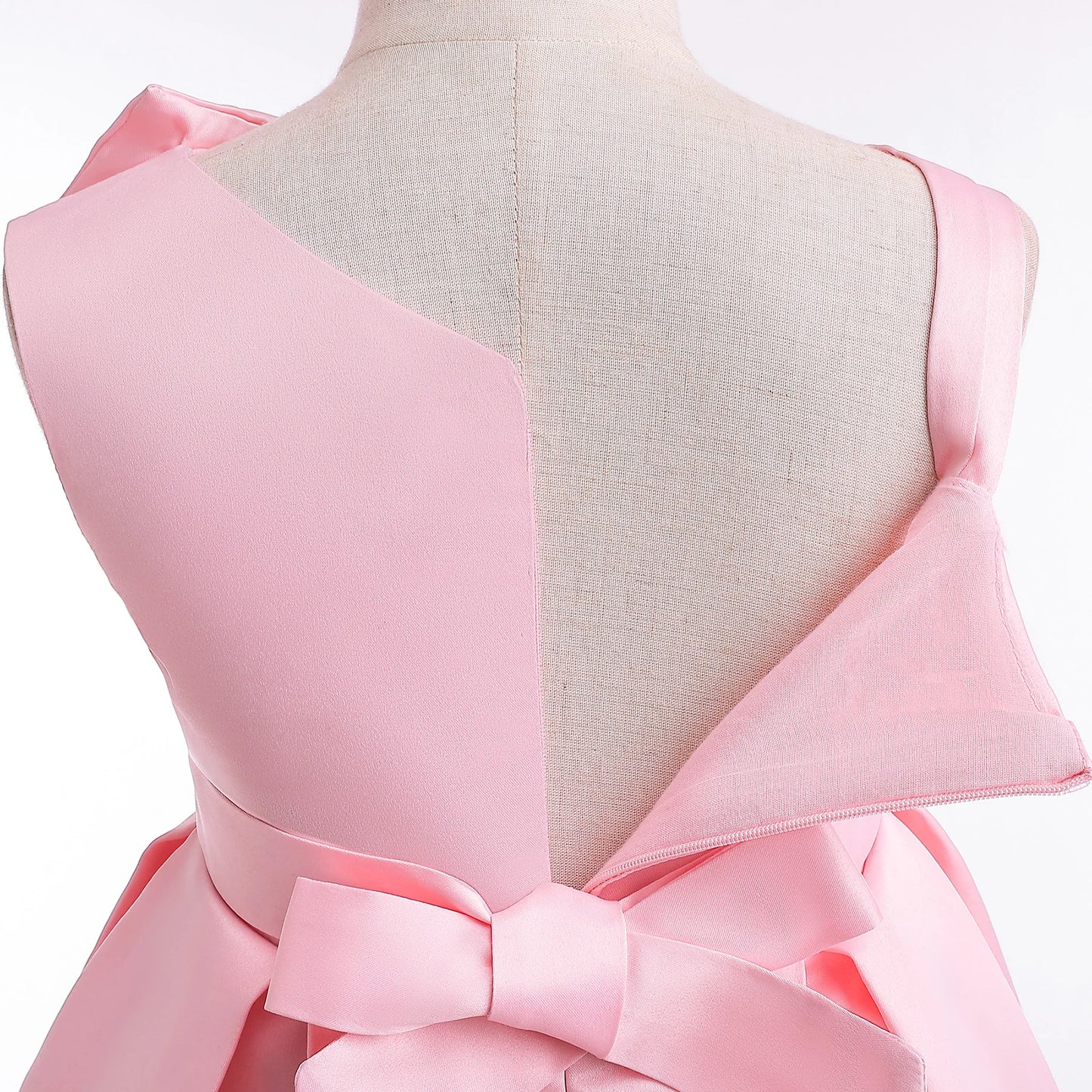 Girls Black Dress Children's Clothing Pink Solid Color Single-Shoulder Dress Fashionable Princess Dress Birthday Evening Dress