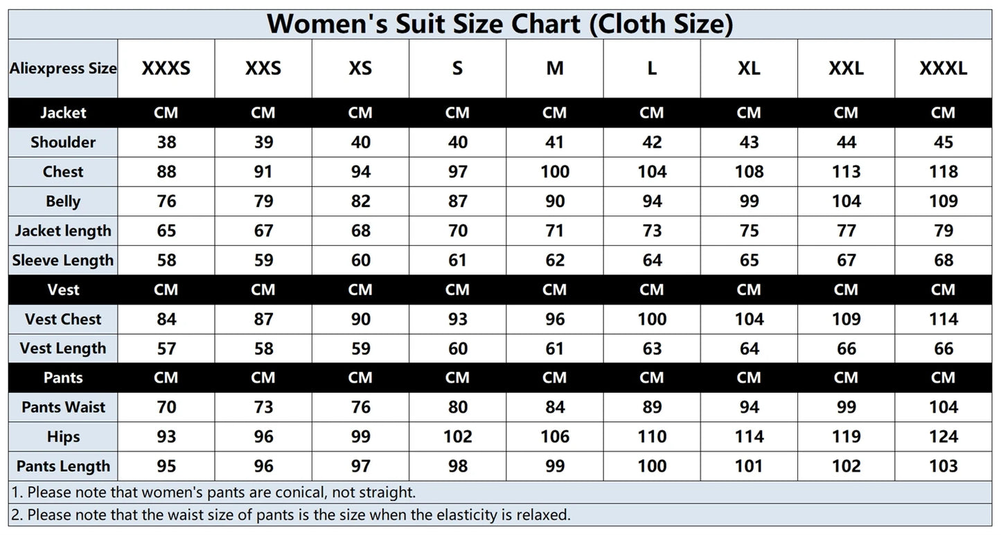Navy Blue Pinstripe Suit Women's 3 Piece Suits for Office Chic Fashion Striped Suit (Jacket+Vest+Pants) Tailor Made
