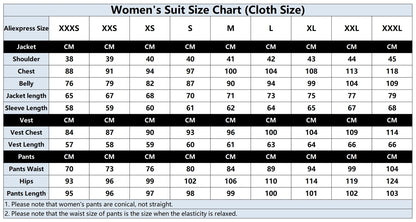 Navy Blue Pinstripe Suit Women's 3 Piece Suits for Office Chic Fashion Striped Suit (Jacket+Vest+Pants) Tailor Made