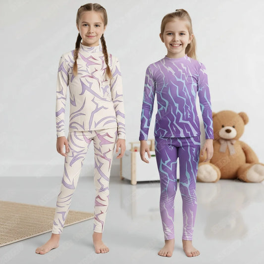Girls Demon Pop Cosplay Devil Tattoo Pajamas Kid Pants Long Sleeve Pajamas Set Halloween Boys Girls Pajama