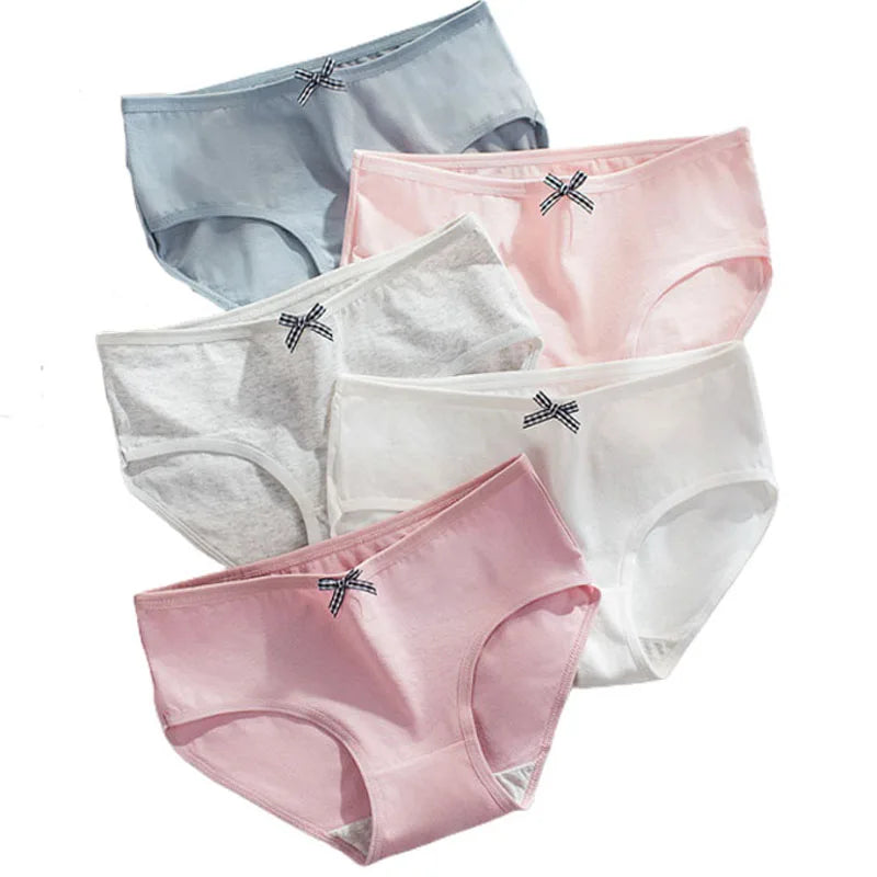 5-Piece Teenage Girls Underwear Cotton Soft Panties For Mature Girls Solid Teen Girls Briefs Adolescent Children Underwear