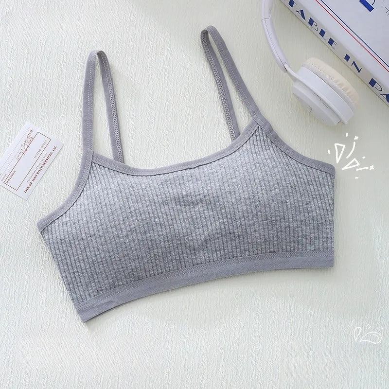 Girls Bra for Children Undershirts Girls Children's Underwear Vest Breathable Little Girl Underwear Kids Lingerie 100% Cotton