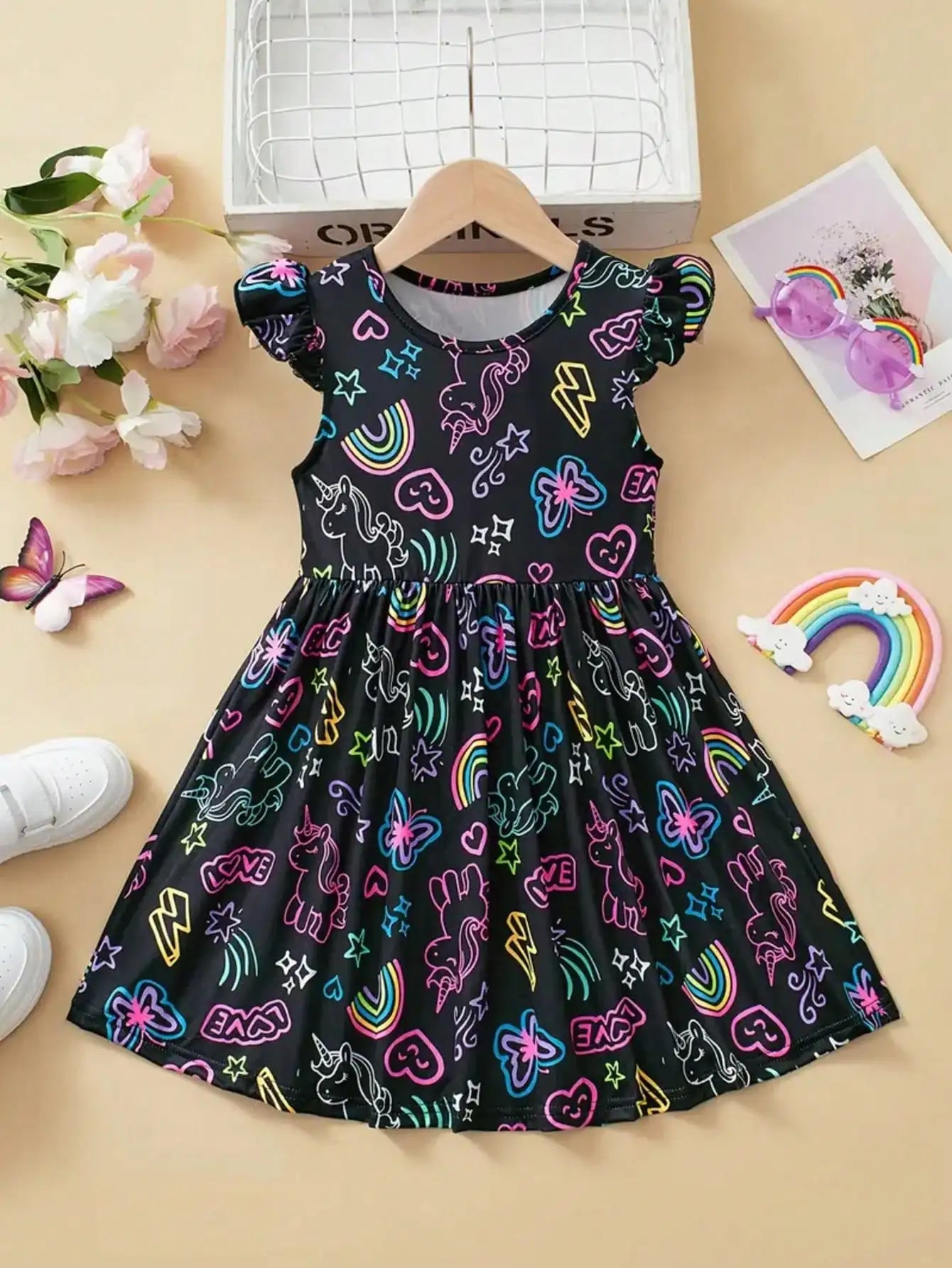 Girls' luminous dress - a magical choice for parties, nighttime wear, and photography, popular style