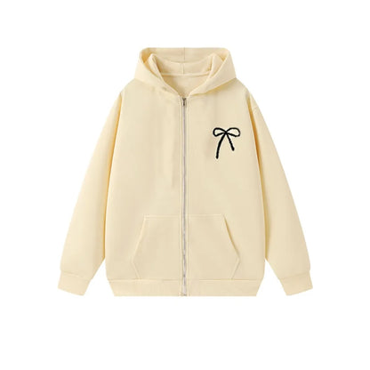 Fashion Sweet Bow Girl Bowknot Hoodie Loose Long Sleeve Teens Autumn Hoodie Coat Child Y2k Coat Girls Autumn Winter