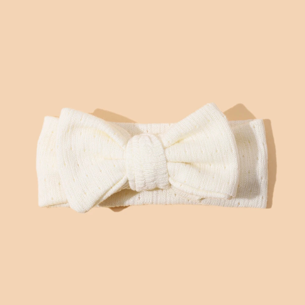 Baby Girl Hair Accessorie Solid Elastic Bow Hair Bands for Girls Soft Comfortable Baby Headband Cute Infant Photography Props