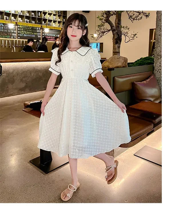 Girls' Dress 2025 Summer New Style Little Girl Princess Dress Stylish Children's Summer Dress