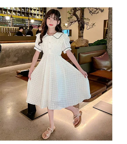 Girls' Dress 2025 Summer New Style Little Girl Princess Dress Stylish Children's Summer Dress