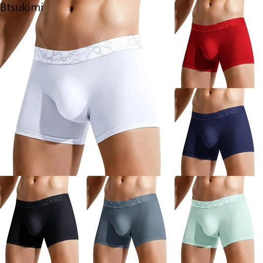 Men's Soft Fabric Sexy Underwear Low Waisted Fashionable Sexy Comfortable Breathable Flat Angle Underwear Japanese Man Underwear