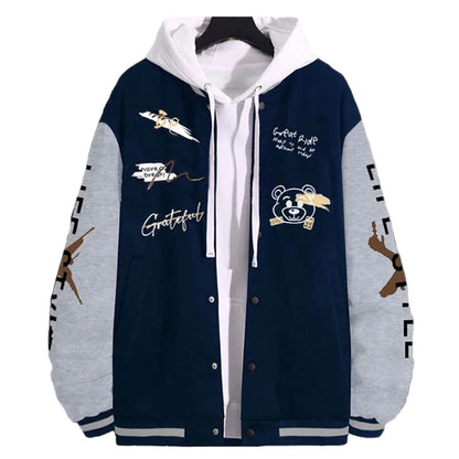 Men's Jackets Coat Spring Autumn Casual Long Sleeve Golf Wear Men Baseball Jacket Fashion Printed O-neck Windbreaker Men's Coats