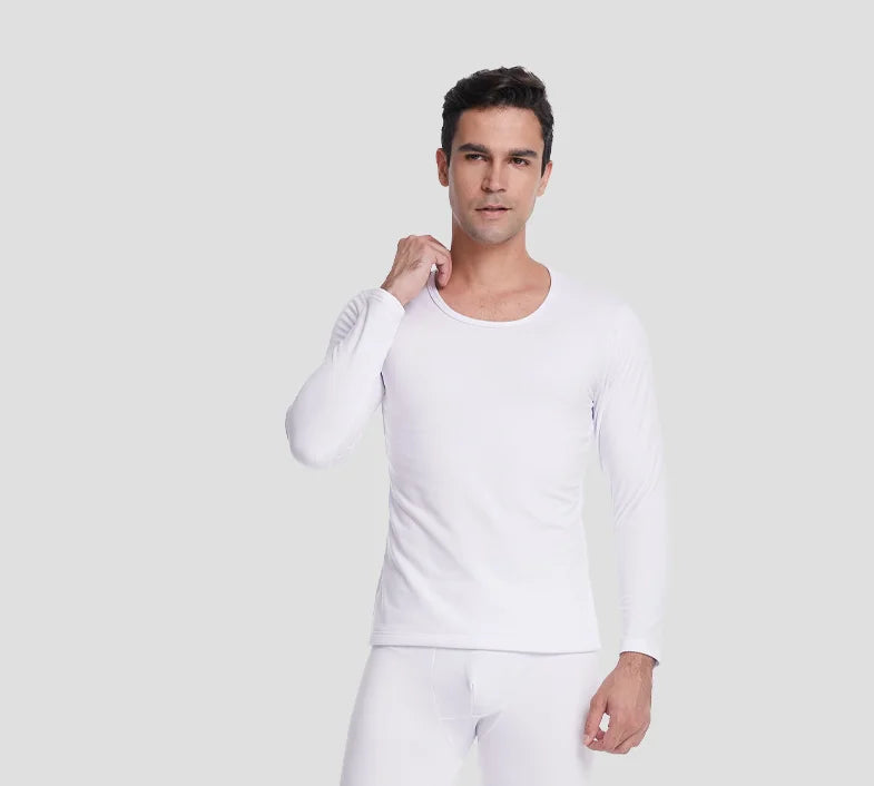 Men Undershirts Men's Winter Thermal Underwear Thin Fleece Elastic Compression Fitness For Winter Sports First Layer Wear ﻿