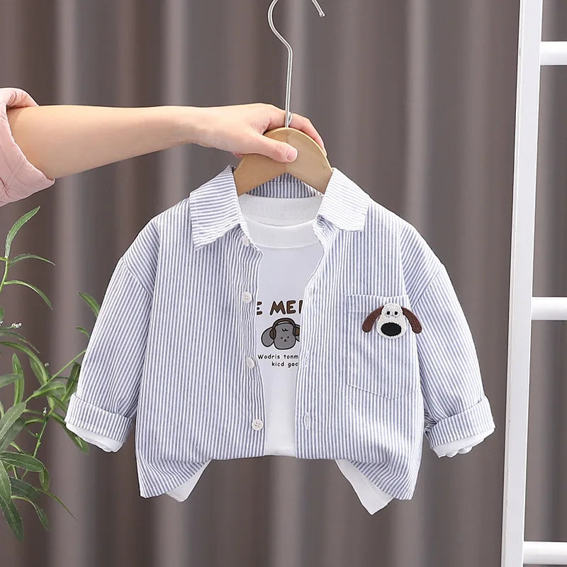 Spring Autumn toddler Baby Boys' Clothing Outfits Sets Striped Shirt+T-shirt+Jeans 3pcs Suits for infant Boys' Clothing Baby set