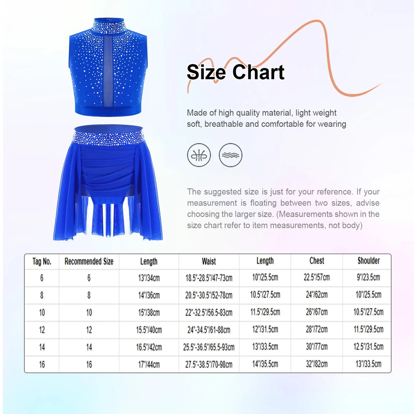 Teen Girls Modern Lyrical Dance Performance Outfit Sleeveless Crop Top with Leotard Skirt for Skating Jazz Ballet Gymnastics