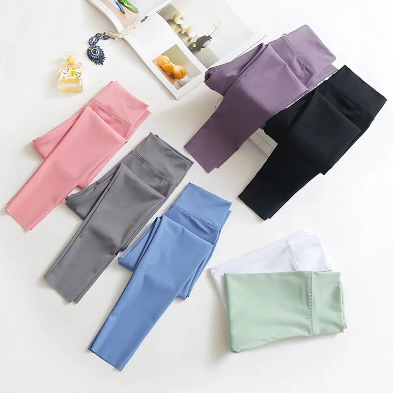 Girls High Waist  Pants Spring Summer New Style Slim Fit Leggings Casual Sports Yoga Pants For Kids