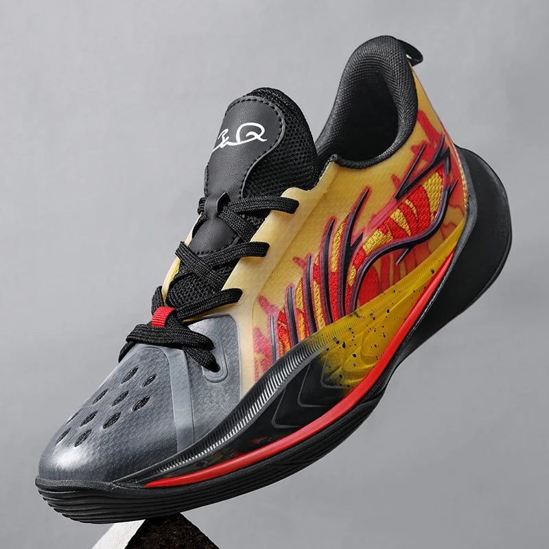 High Top Basketball Shoes For Teen Boys Anti Slip Breathable Cushioned Sneakers Men Student Training Outdoor Sports Footwear