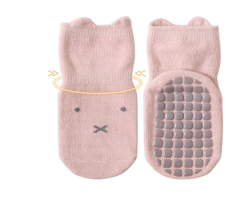 5 Pairs Infant Newborn Baby Anti-Slip Socks For Girls and Boys Accessories Toddler Cute Cartoon Floor Stockings