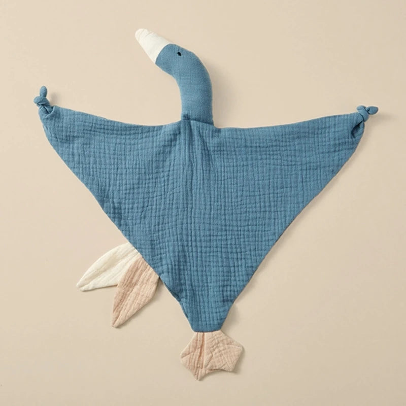 Stuffed Goose Baby Towel Cotton Baby Sleeping Cuddling Security Blanket Newborn Soothe Appease Towel Kids Face Towel Washcloth