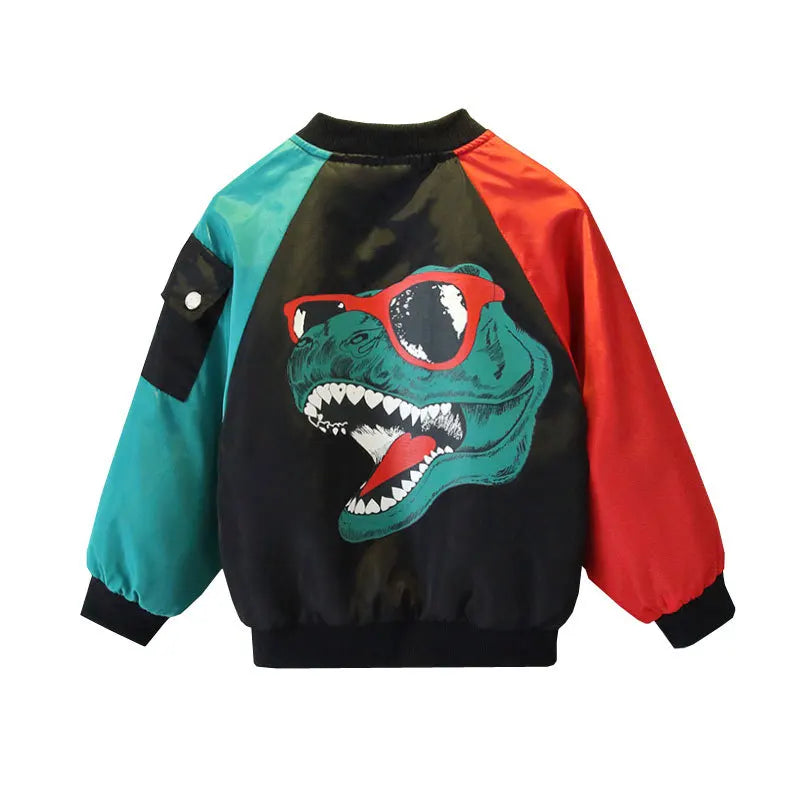 Children's Coat 2-14Y Boys' Spring Autumn Zip Jacket Kids's Windbreaker Tops Baseball Jacket