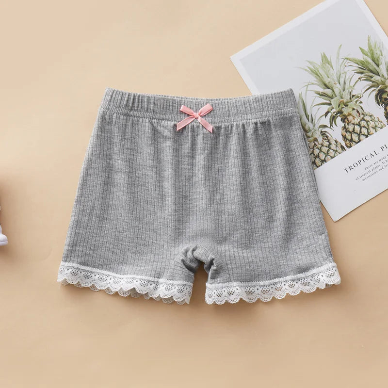New Kids Girls Shorts Children's Safety Pants Summer Soft Cotton Thin Short Pants Solid Color Underpants Kids Underwear Leggings