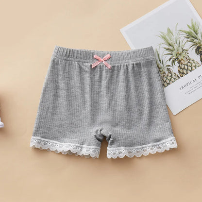 New Kids Girls Shorts Children's Safety Pants Summer Soft Cotton Thin Short Pants Solid Color Underpants Kids Underwear Leggings