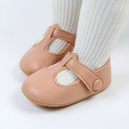 Baby Boys Girls Shoes Infant Leather Rubber Sole Anti-slip Toddler First Walkers Crib Shoes Newborn Girl Princess