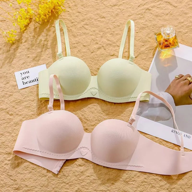 New One-piece Traceless Underwear for Girls with Small Breasts That Look Big and Gather To Prevent Sagging Bra for Women