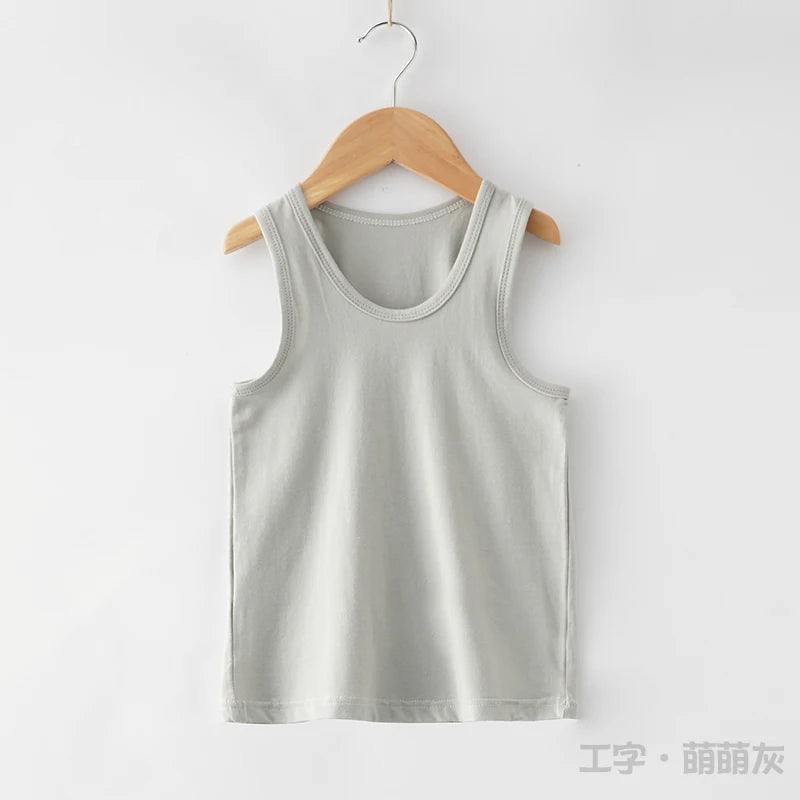 Girls Vest Underwear 1 2 3 4 5 6 7 8 9 Years Summer Little Girl Tank Tops White Soft Cotton Kids Camisole Baby Girl 12 18 Months
