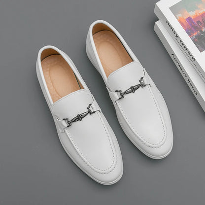 Men's Dress Shoes Slip On Leather Loafers Men Comfortable Casual Leather Shoes For Men Trend Office Social Casual Business Shoes