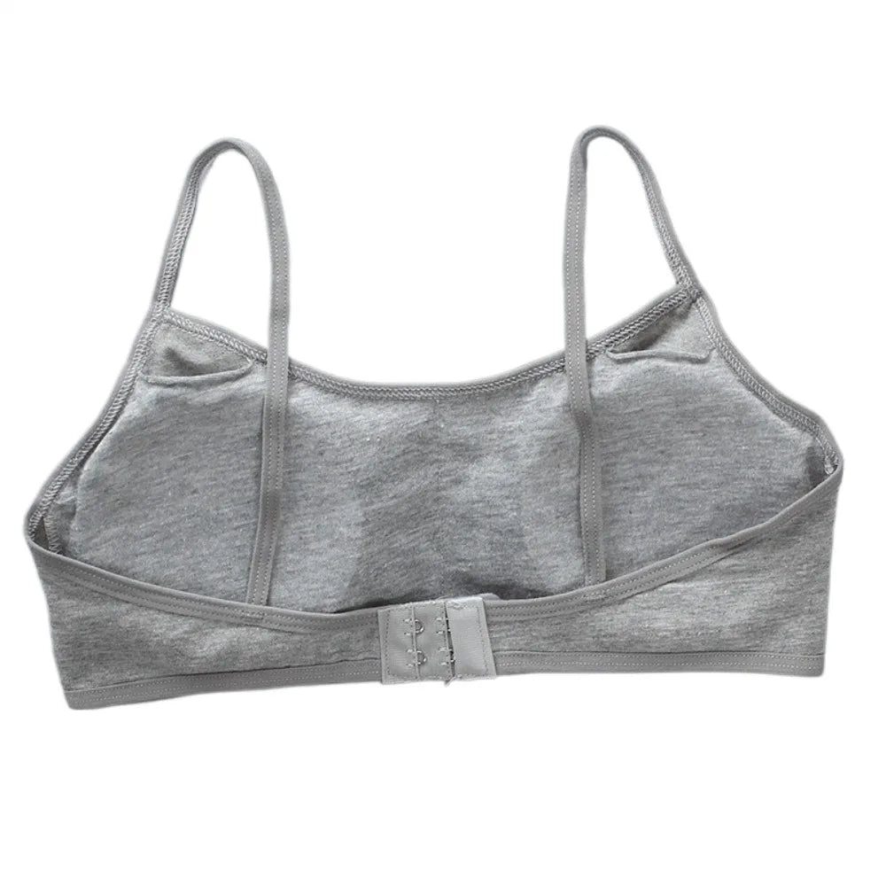 Cotton Teenage Girls Bras Casual Elastic Padded Vests Underwear Developmental Bras Sports Training Bra