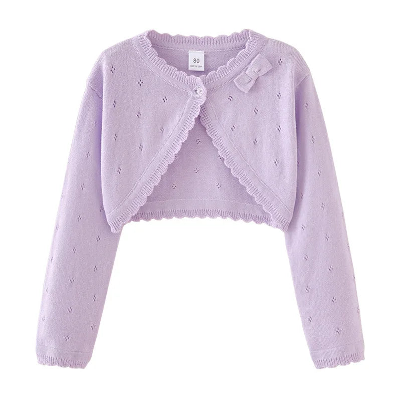 0-10yrs White Girls Cardigans Sweater Jacket Kids Girl Coat for 1 2 3 4 5 6 Years Old Outcoat Shawl Girls Clothing