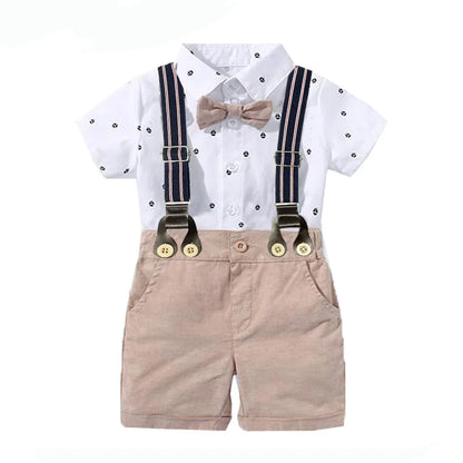 Baby Boys Clothing Suit Gentleman Handsome Romper Bow Set Birthday Festival Gift Jumpsuit Hat Toddler Boys Wedding Outfit Dress