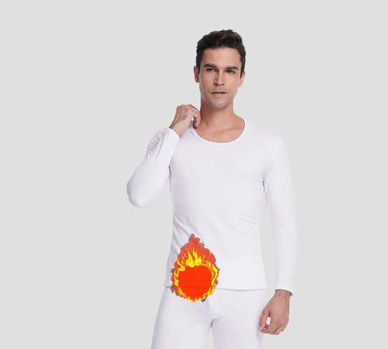 Men Undershirts Men's Winter Thermal Underwear Thin Fleece Elastic Compression Fitness For Winter Sports First Layer Wear ﻿