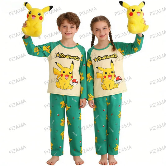 Boys Pajamas Sets Toddlers Girl Fashion Clothes Suits Girls Clothes Pajamas Unisex Kids Clothing Sets Pikachu Children Pyjamas