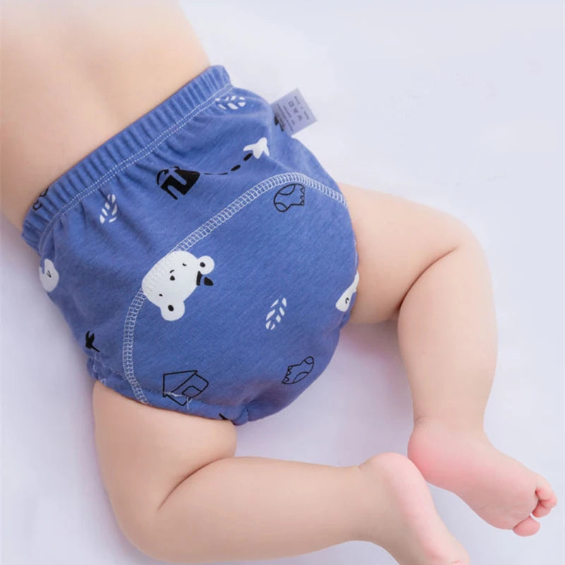 Newborn Training Pants Baby Shorts Print Color Washable Underwear Boy Girl Cloth Diaper Reusable Nappies Infant Stuff