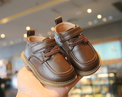 Baby Shoe 2023 Spring New British Style Leather Shoe for Boy Girl Soft Bottom Anti-slip Comfortable Shoe First Walkers Kids Shoe