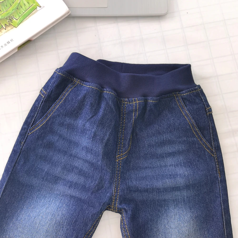 IENENS Teen Boy Clothes Straight Slim Casual Jeans For 4-10 Years Old Spring Fall Kids Denim Pants