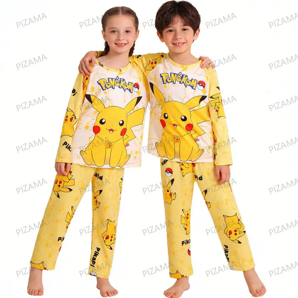 Boys Pajamas Sets Toddlers Girl Fashion Clothes Suits Girls Clothes Pajamas Unisex Kids Clothing Sets Pikachu Children Pyjamas