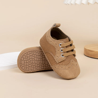 Baby Boys Girls Shoes Fashion T-strap Spring Autumn Retro Leather Casual Walking Shoes Rubber Soft Anti-slip Sole First Walkers