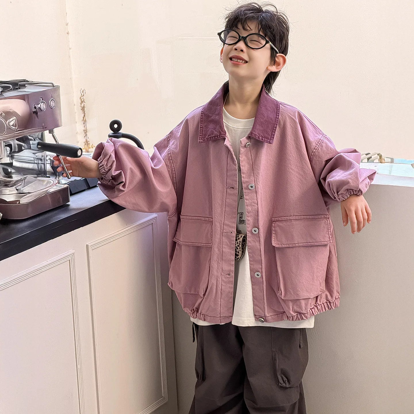 Children Clothing Boys Fashionable Casual and Versatile Coat 2026 Spring New Boys Handsome Korean Style Retro Loose Jacket