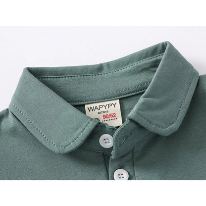 Baby Boy Clothes Summer Short Sleeve Children's Polo Shirts Toddler Kids Cotton T-shirts Boys Lapel Cartoon Tees Kids Sport Tops