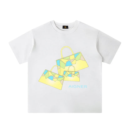 Girls' T-shirt, pure cotton summer new fashion short sleeved T-shirt, baby girl children's T-shirt, luxurious design sportswear