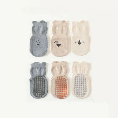 3/5/1Pairs/Lot Baby Socks Infant Newborn Anti-Slip Cotton Floor Socks For Girls Boys Cute Unisex Rubber Grips Toddler Socken