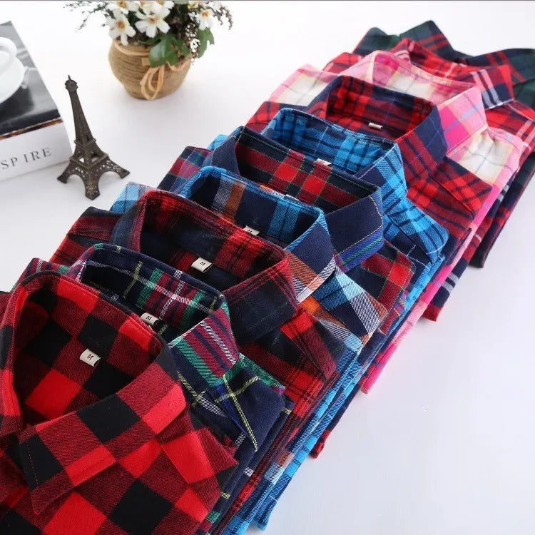 Shirts for Boys Spring Autumn Fashion Casual Plaid Blouse School Boys Clothes Long Sleeve Brushed Shirt Teen Children Clothes