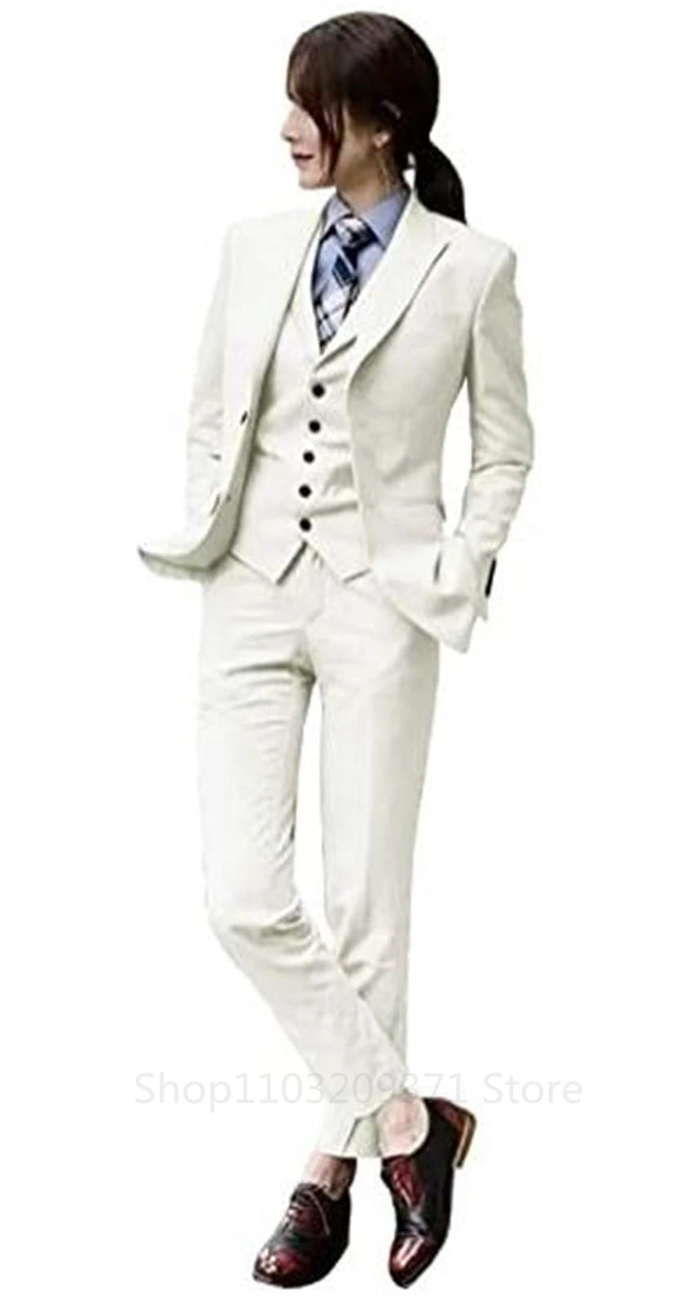 Women's Suits Three Piece Suits Business Plus Size Workwear Jackets Vests Pants Custom Sizes Ladies Groom Tuxedo Office Set