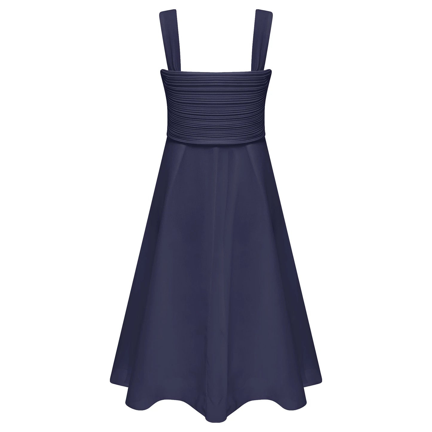 Teens Girls Elegant Party Dress Prom Evening Birthday Wedding Bridesmaid Gown Sleeveless Ruched Bodice Chiffon Princess Dresses