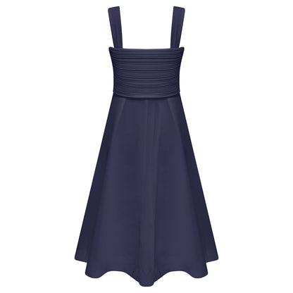 Teens Girls Elegant Party Dress Prom Evening Birthday Wedding Bridesmaid Gown Sleeveless Ruched Bodice Chiffon Princess Dresses