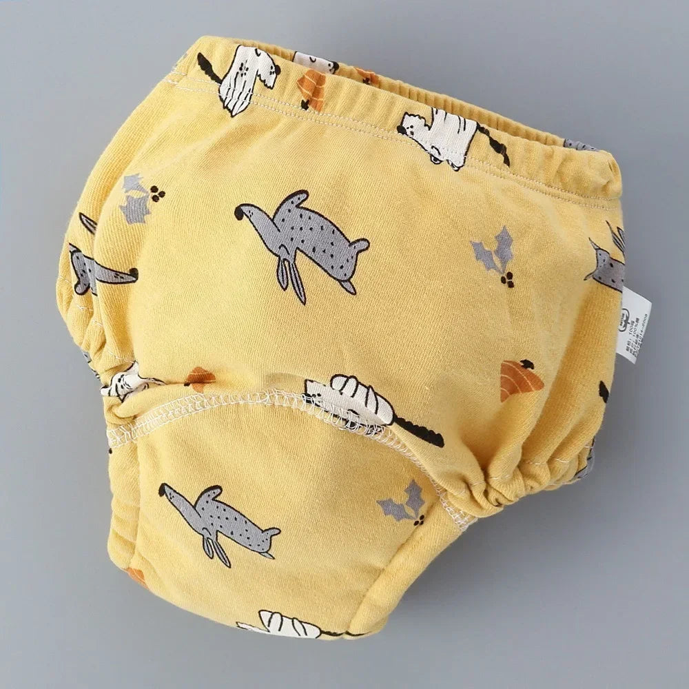 Baby Training Pants Cotton Cloth 6 Layers Cloth Baby Diapers Breathable Reusable Washable Children Underwear Cloth Diapers