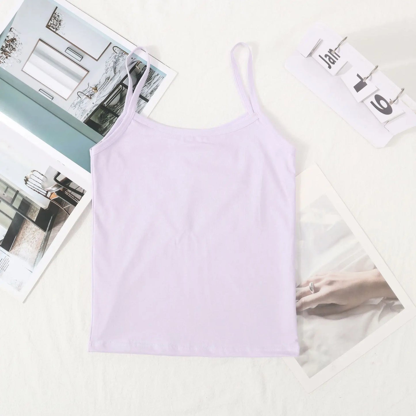 Adolescent Girls' Underwear Vest Without Steel Ring Elementary School Students' Strapless Solid Color Vest Children's Base Shirt
