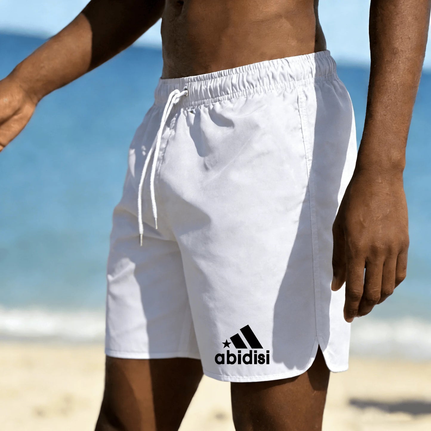 Men's summer beach swimming shorts are fashionable, breathable, fast drying, and comfortable shorts